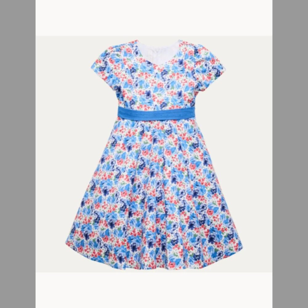 Mariella Ferrari Girl's Puff-Sleeve Smocked Dress, (Orig.$225) w/tax (Size 10)